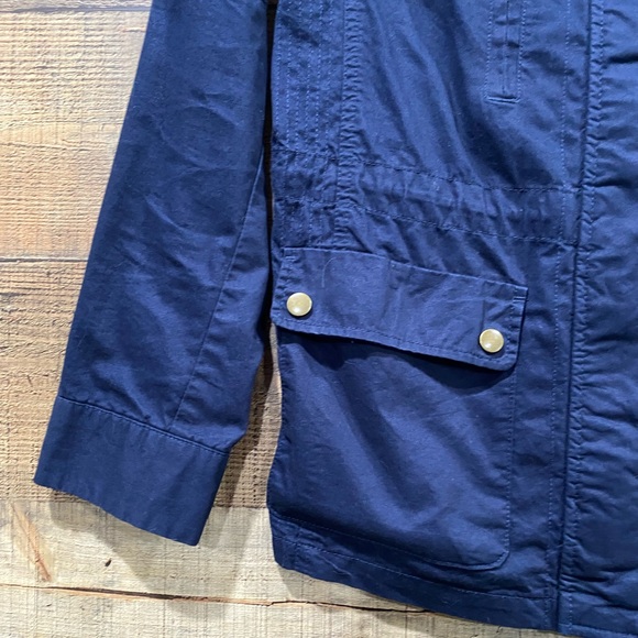 Love Tree Navy Blue Ladies Cotton Casual Jacket Size Large - Picture 2 of 6